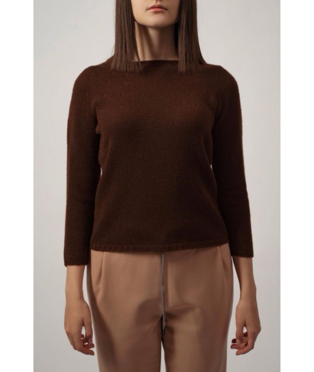 FABIANA FILIPPI Коричневый кашемировый джемпер / свитер, фото 3