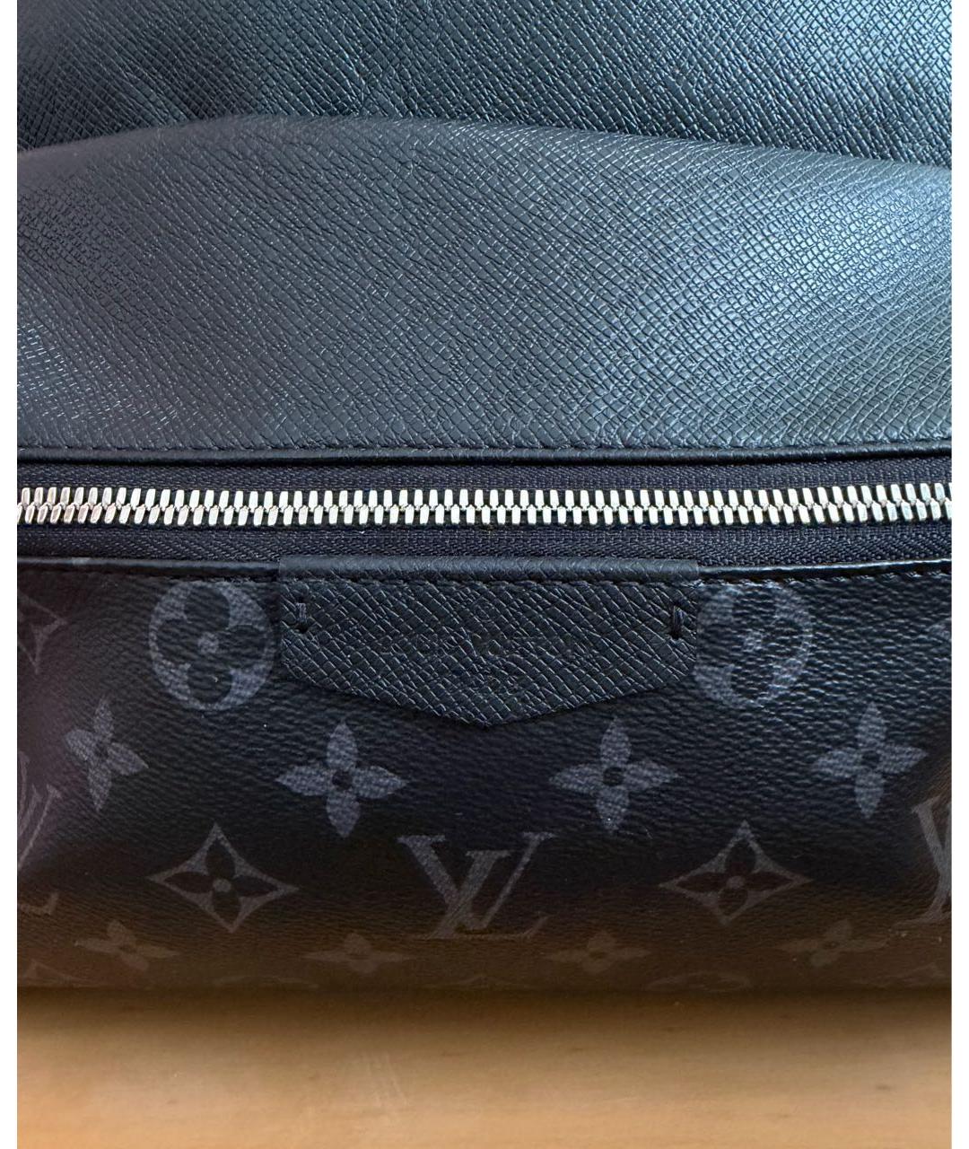 LOUIS VUITTON Черный кожаный рюкзак, фото 4