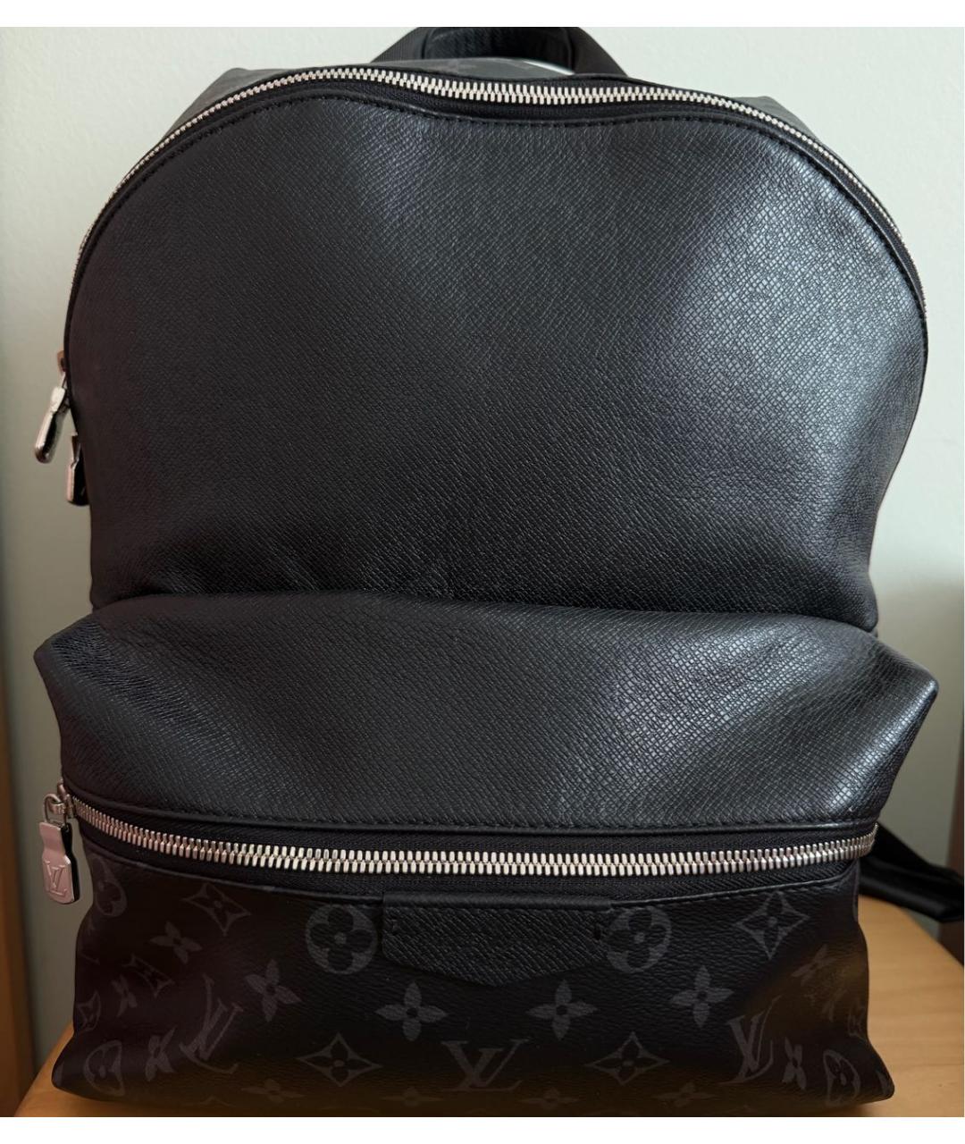 LOUIS VUITTON Черный кожаный рюкзак, фото 6