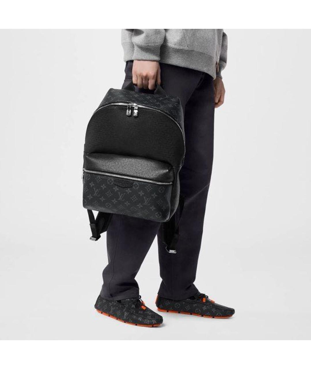 LOUIS VUITTON Черный кожаный рюкзак, фото 5