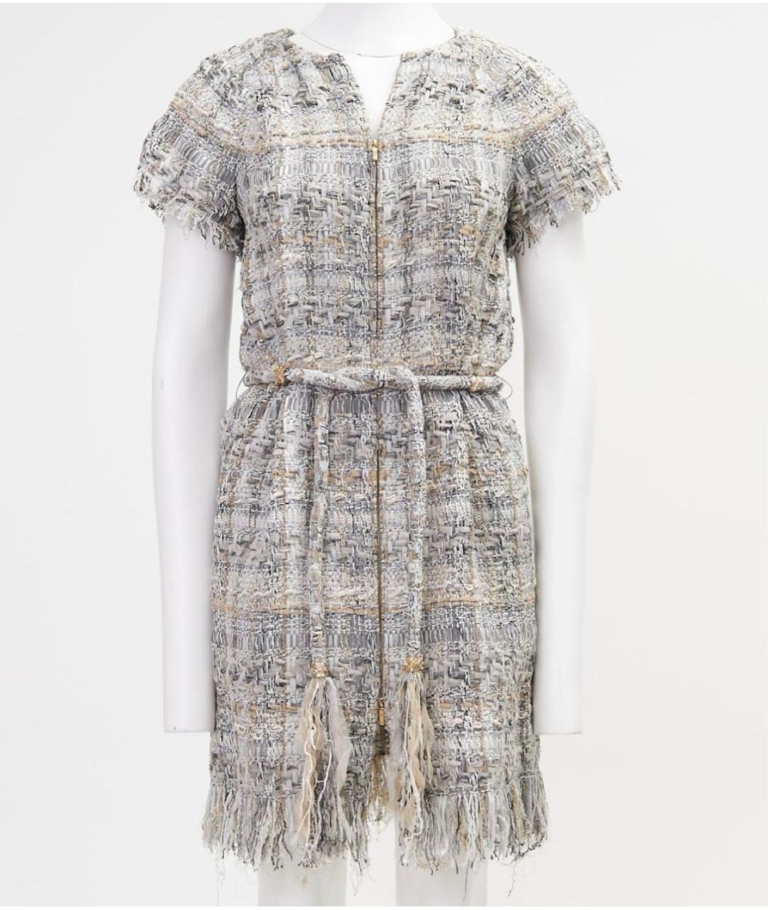 CHANEL Мульти твидовое коктейльное платье, фото 8