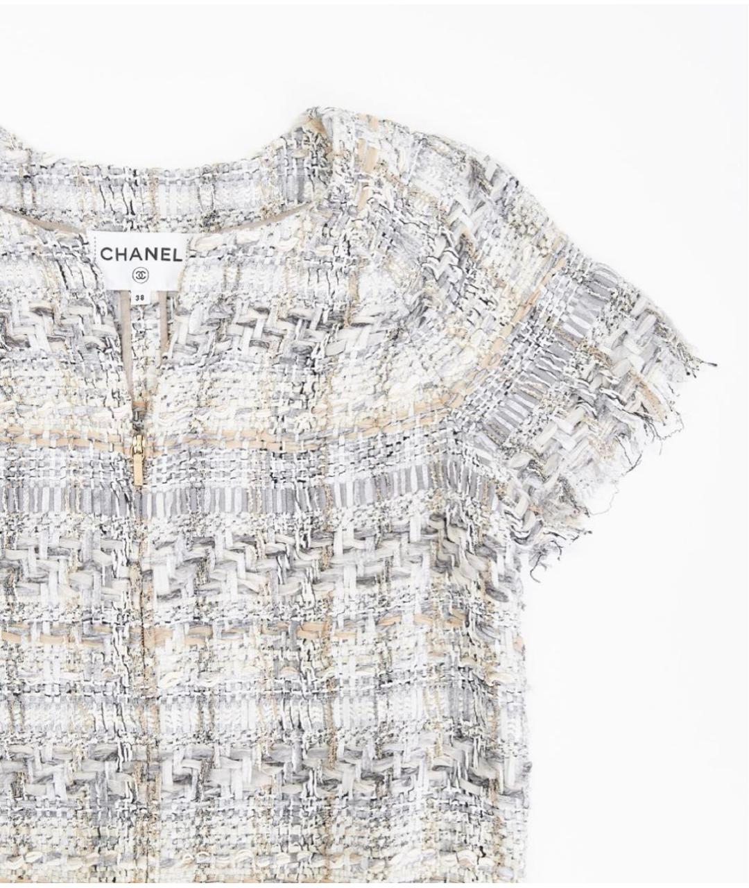 CHANEL Мульти твидовое коктейльное платье, фото 5