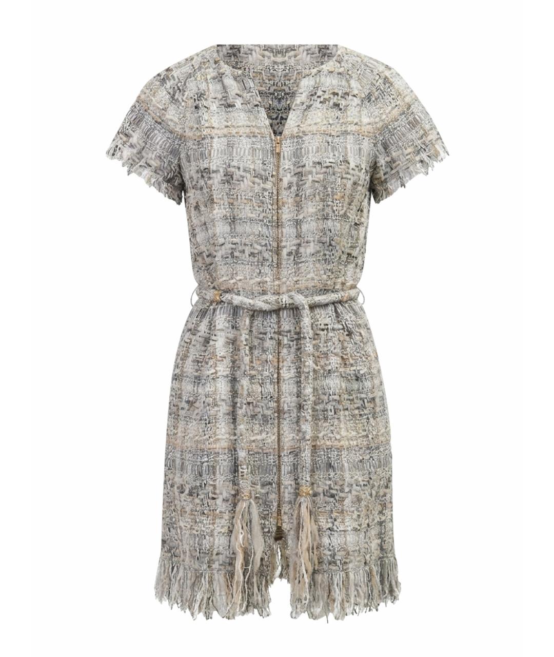 CHANEL Мульти твидовое коктейльное платье, фото 1
