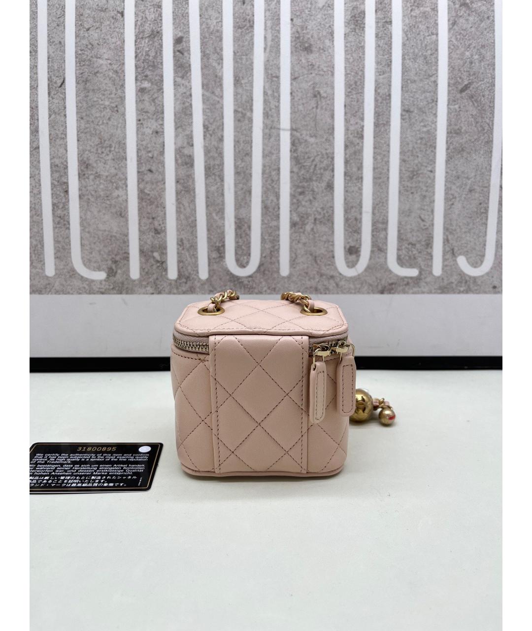 CHANEL Розовая кожаная сумка через плечо, фото 3