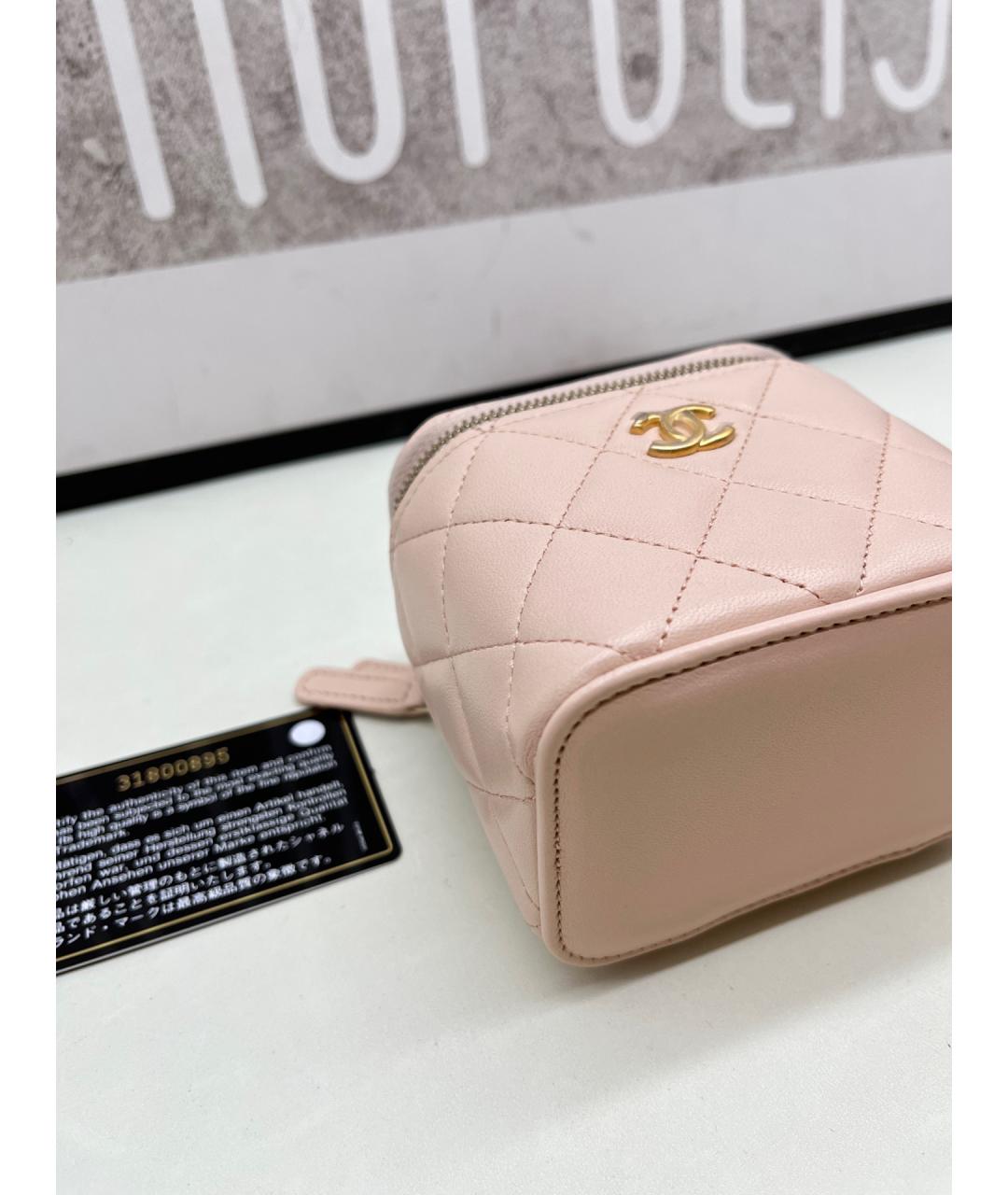 CHANEL Розовая кожаная сумка через плечо, фото 6