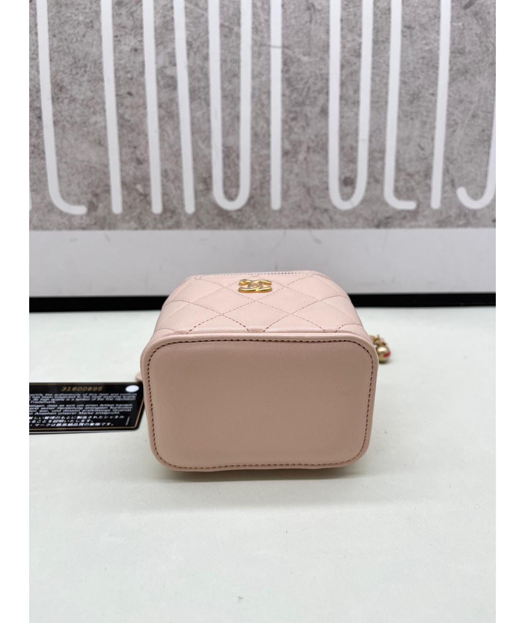 CHANEL Розовая кожаная сумка через плечо, фото 4