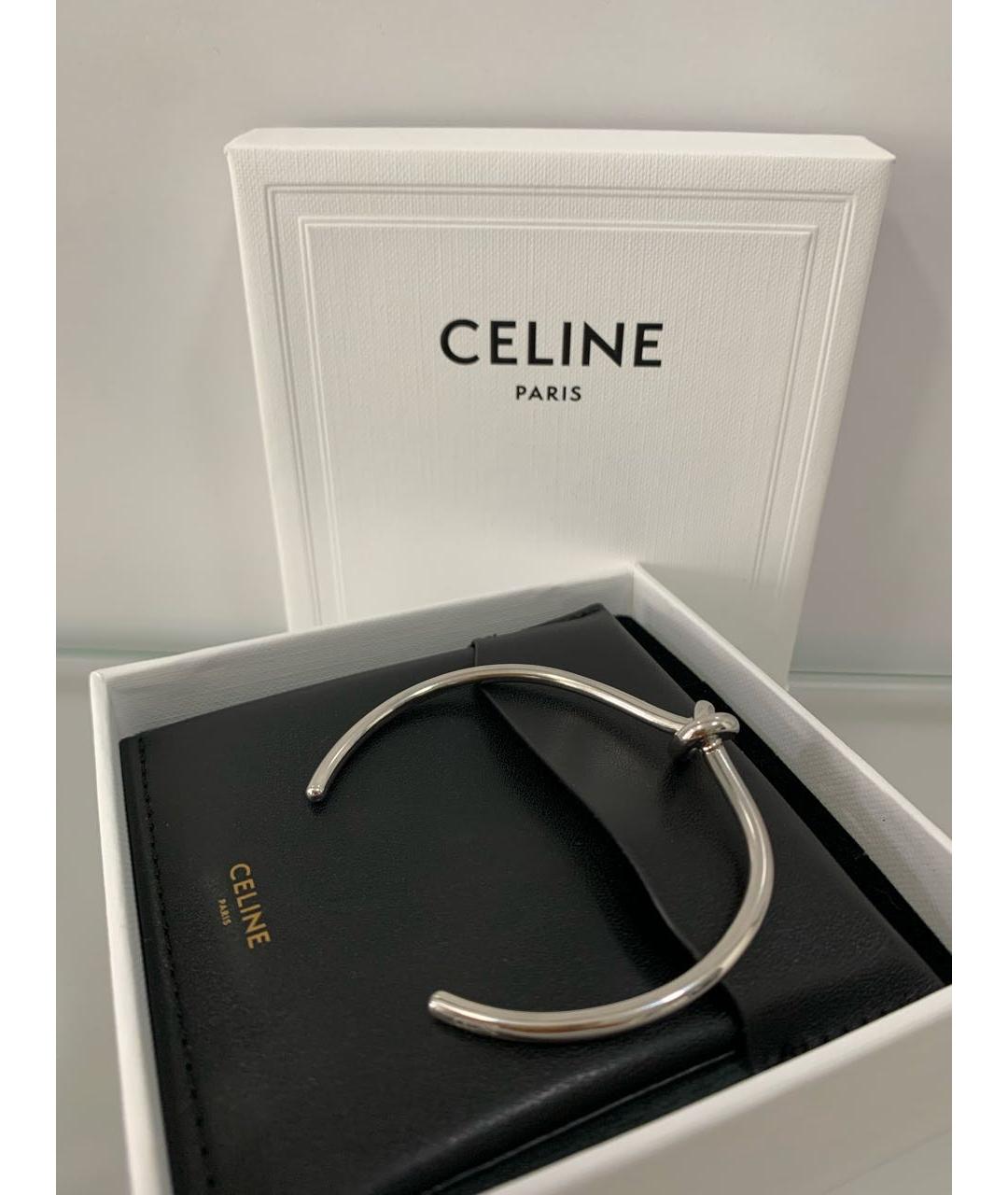 CELINE Серебрянный металлический браслет, фото 6