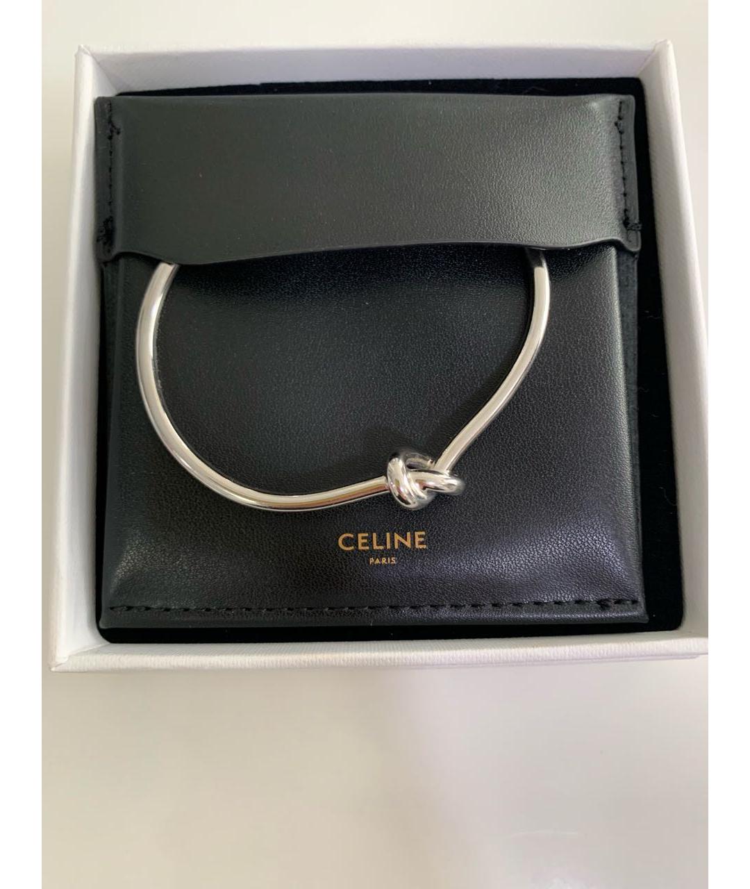 CELINE Серебрянный металлический браслет, фото 4