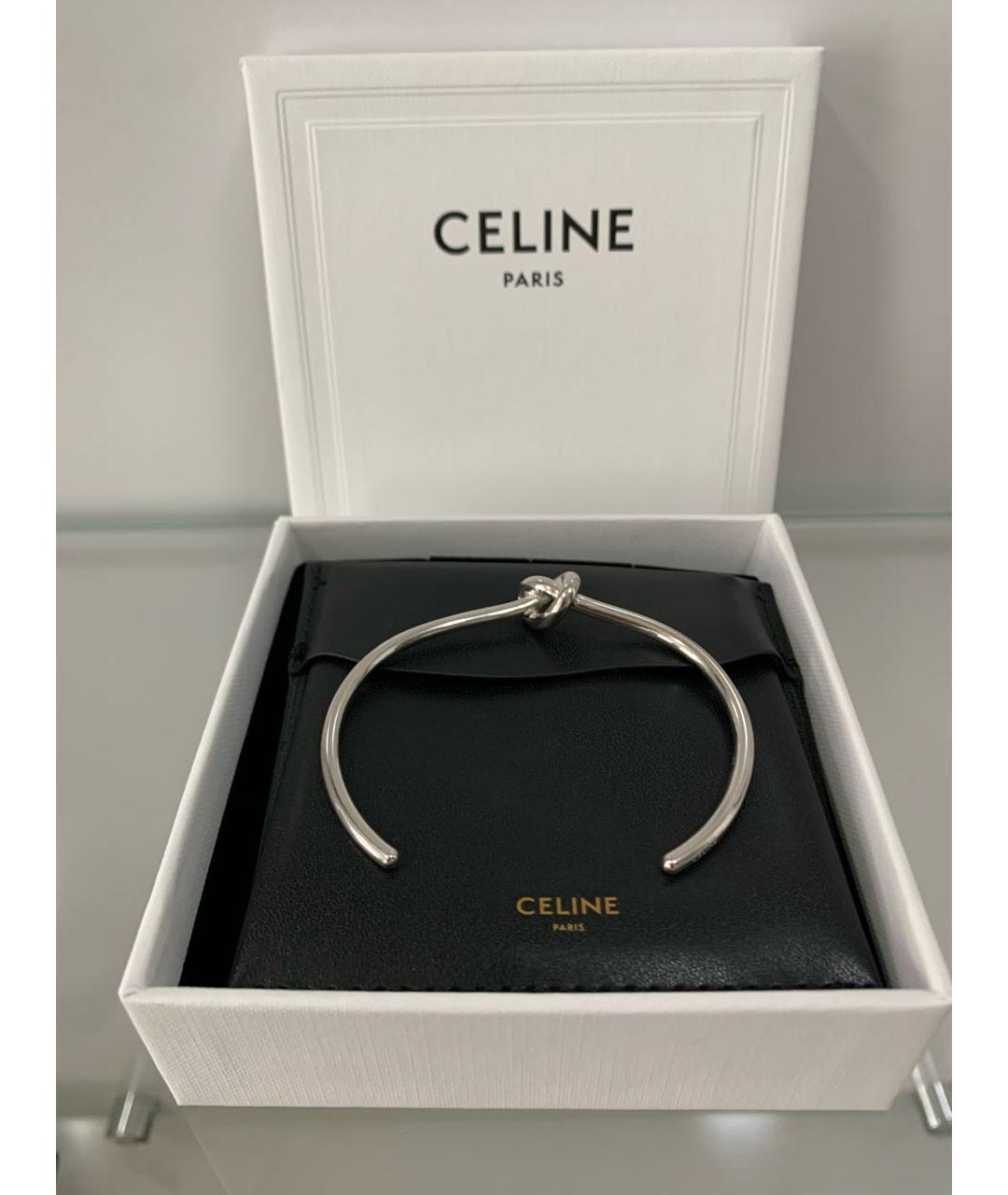 CELINE Серебрянный металлический браслет, фото 2