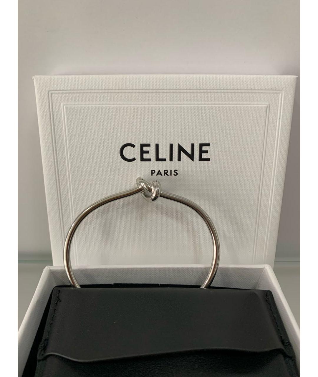 CELINE Серебрянный металлический браслет, фото 3