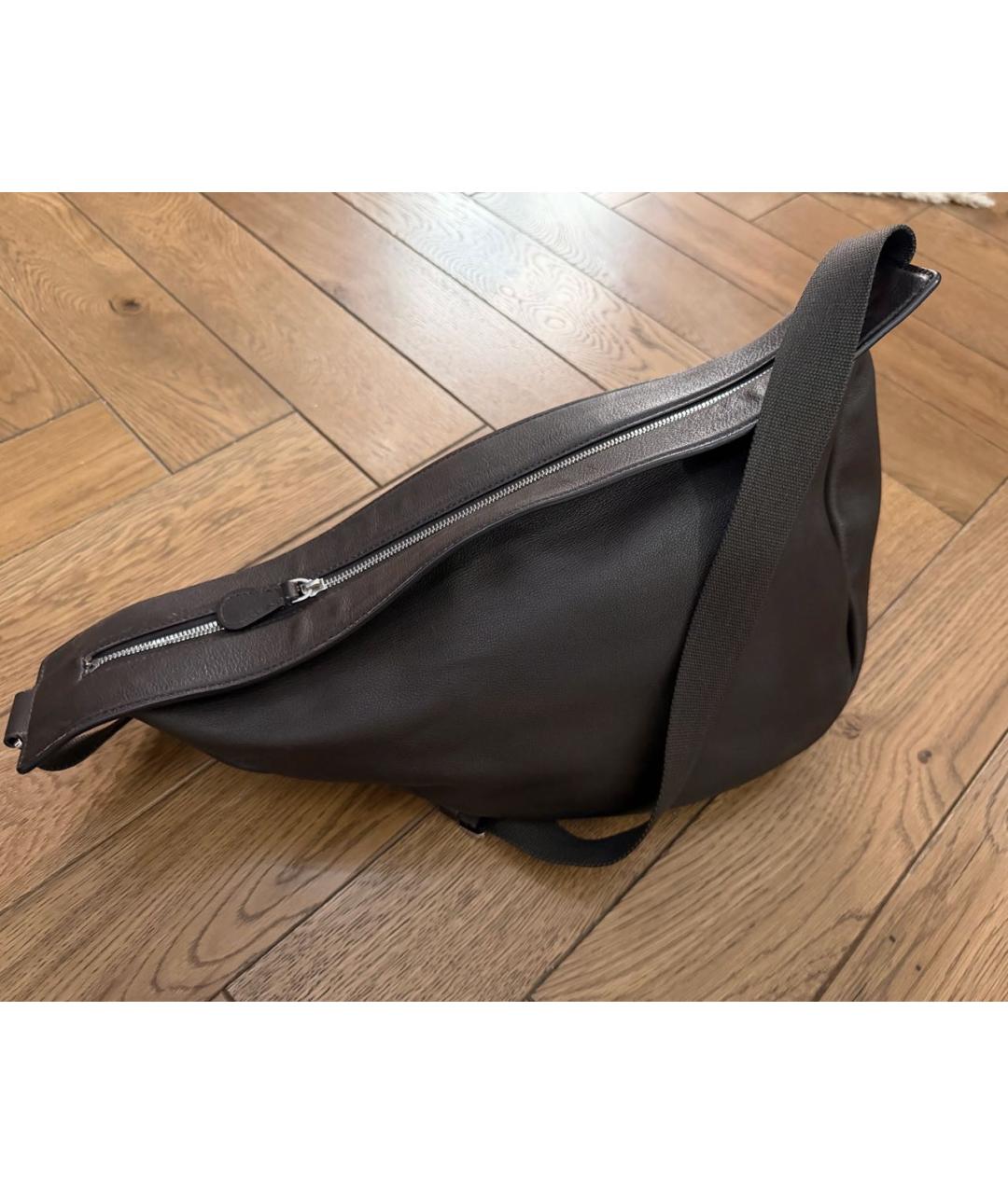 THE ROW Коричневая кожаная сумка через плечо, фото 3