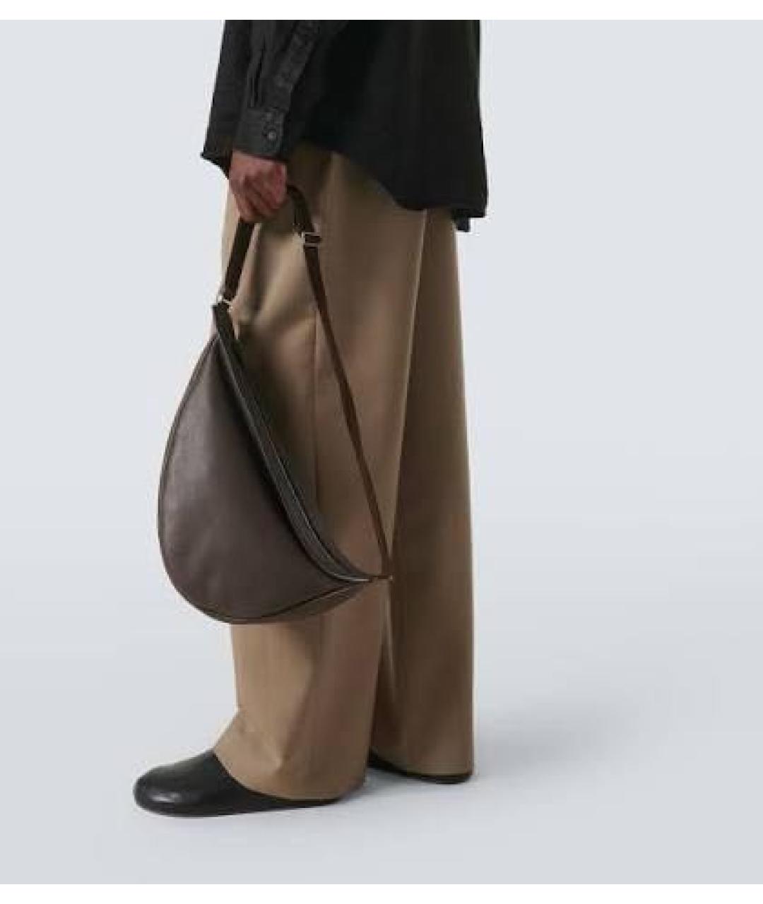 THE ROW Коричневая кожаная сумка через плечо, фото 6