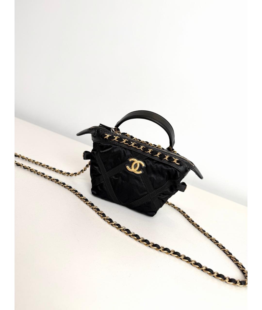CHANEL Черная сумка через плечо, фото 10