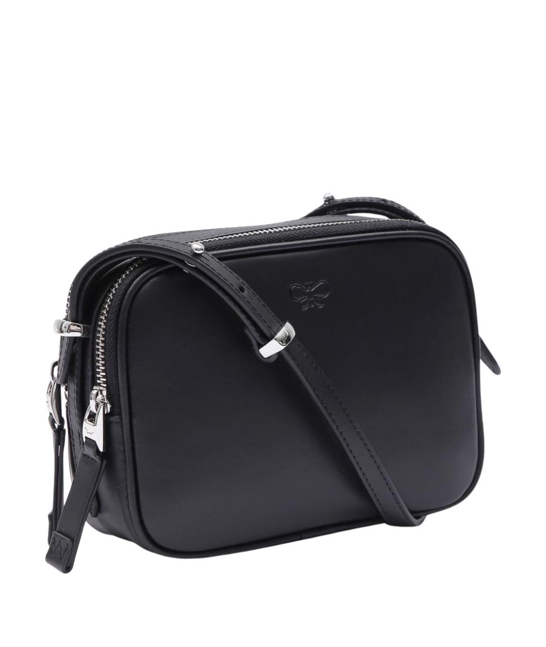 WEEKEND MAX MARA Черная кожаная сумка через плечо, фото 1