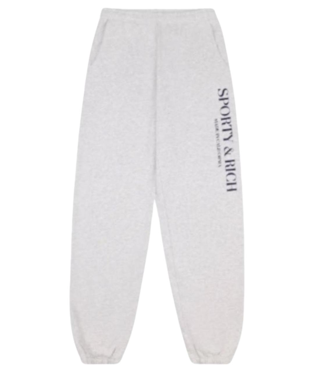 SPORTY AND RICH Серые хлопковые спортивные брюки и шорты, фото 1