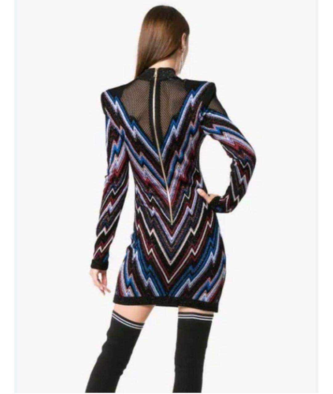 BALMAIN Мульти вискозное вечернее платье, фото 7