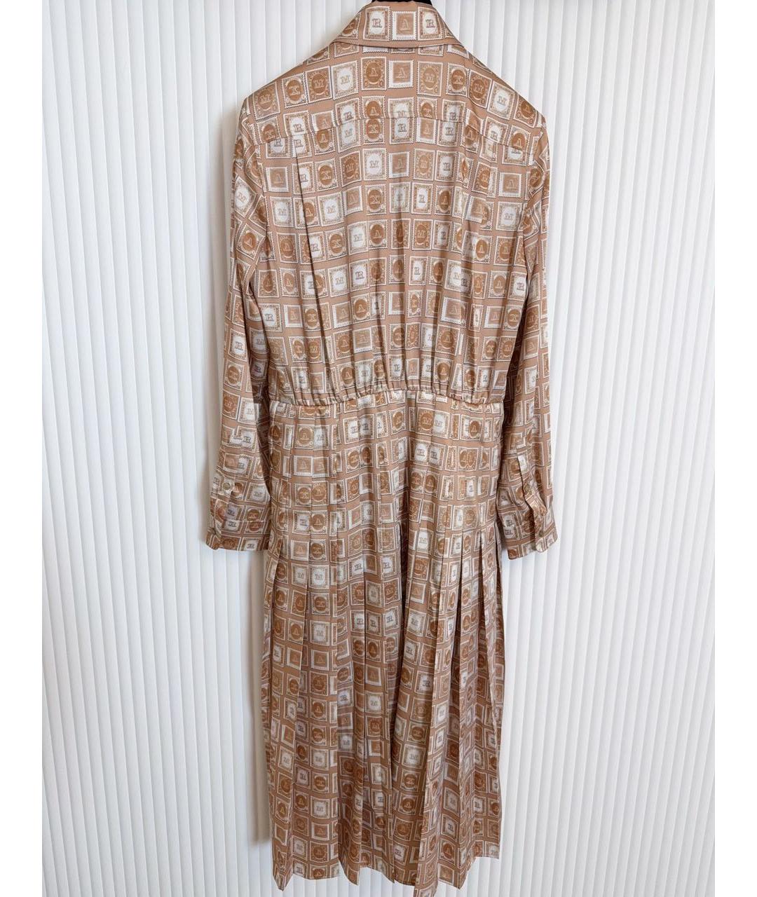 MAX MARA Бежевое полиэстеровое коктейльное платье, фото 2