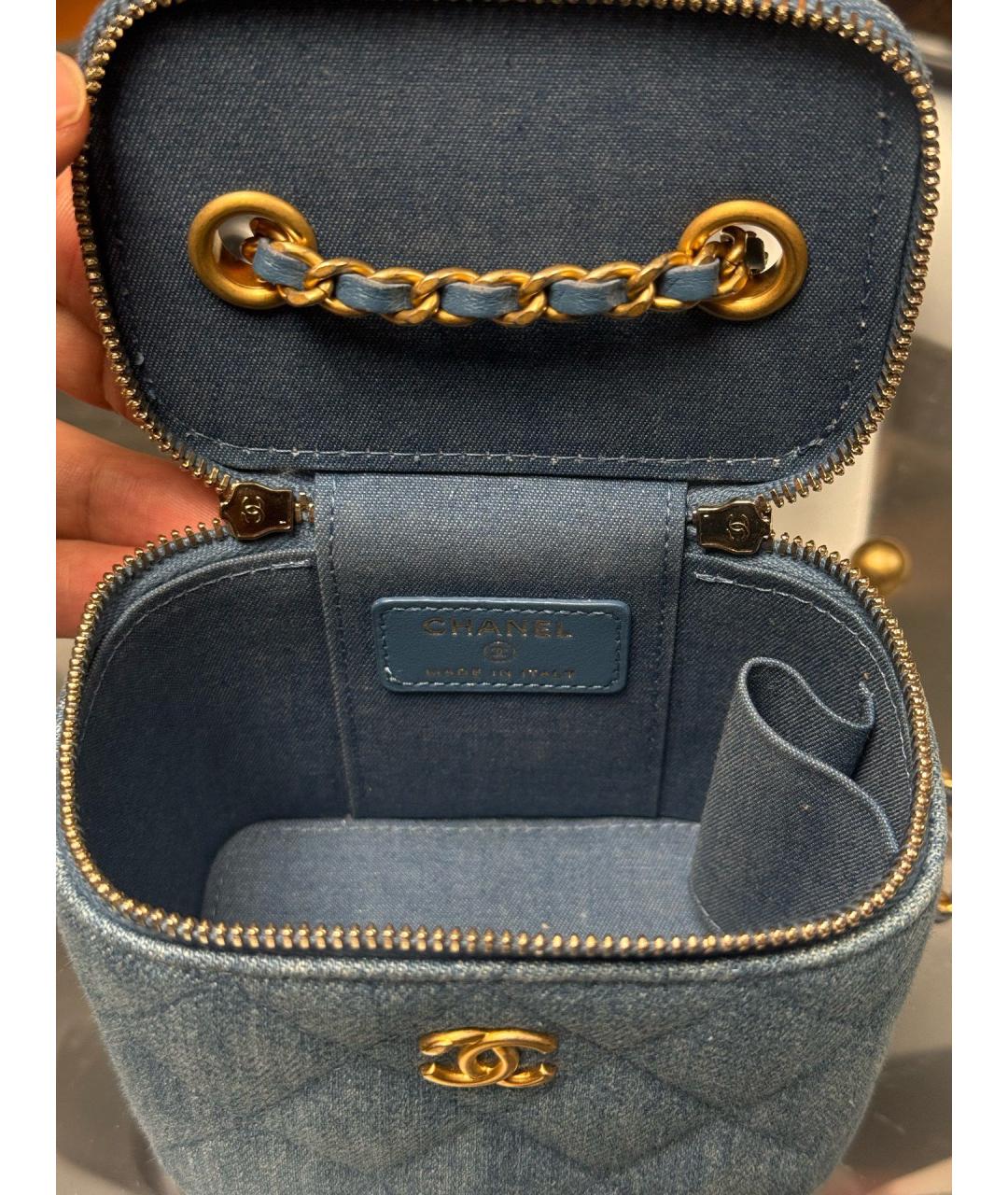 CHANEL Синяя деним сумка через плечо, фото 5