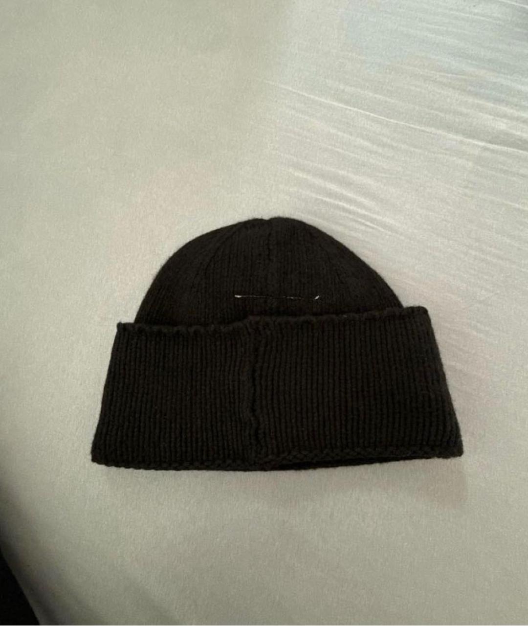MM6 MAISON MARGIELA Черная шерстяная шапка, фото 2