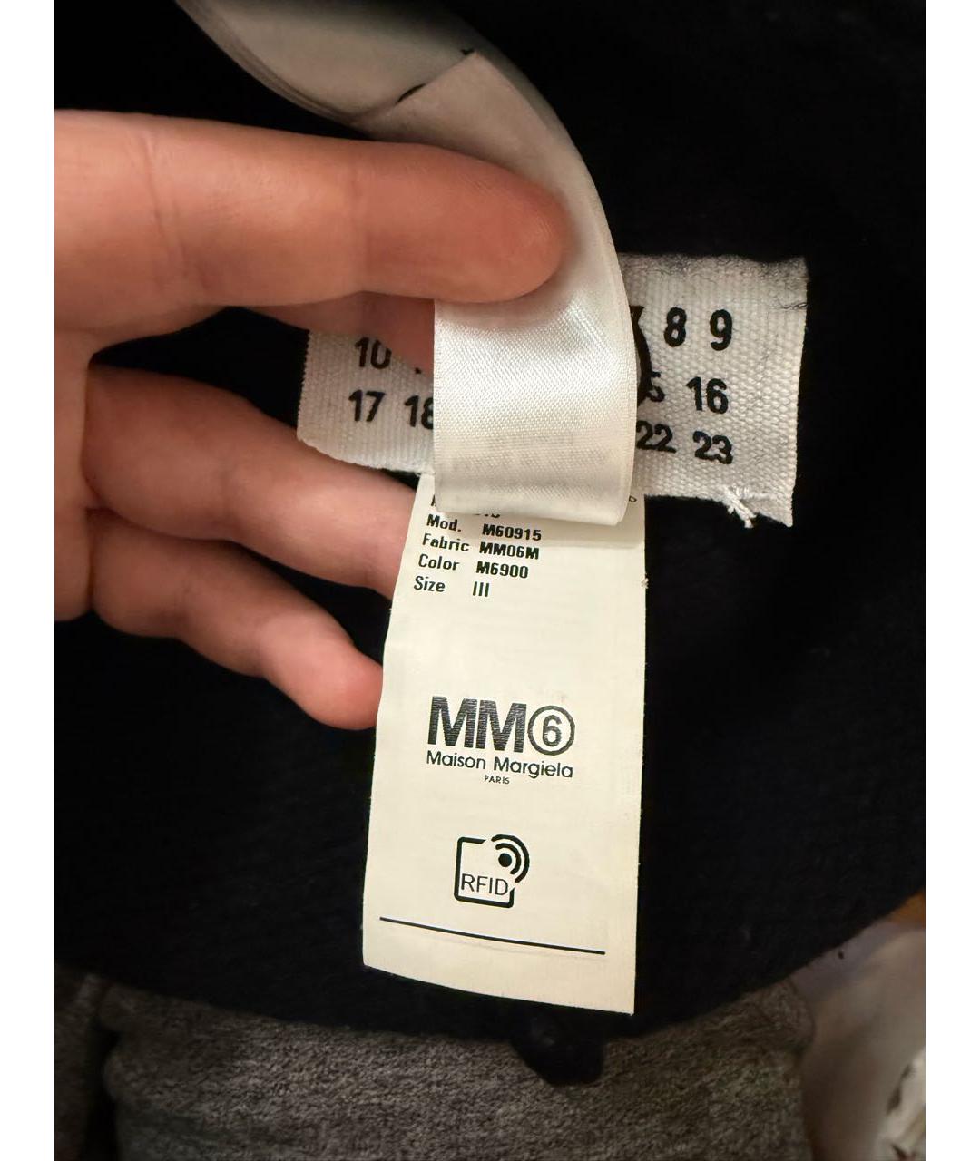 MM6 MAISON MARGIELA Черная шерстяная шапка, фото 5