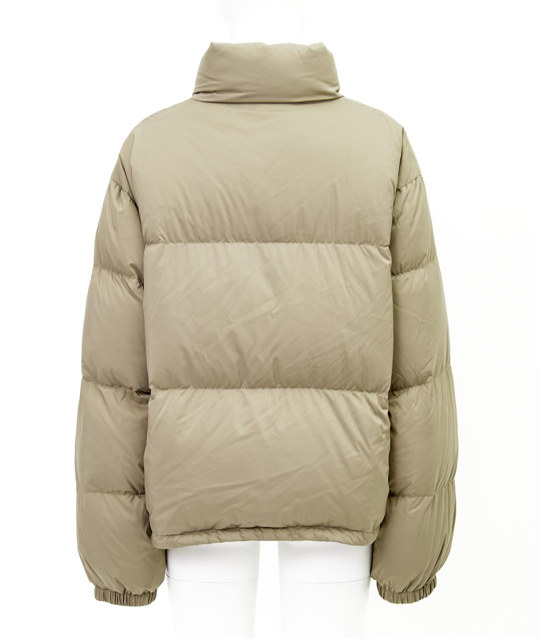 MIU MIU Бежевый полиэстеровый пуховик, фото 2