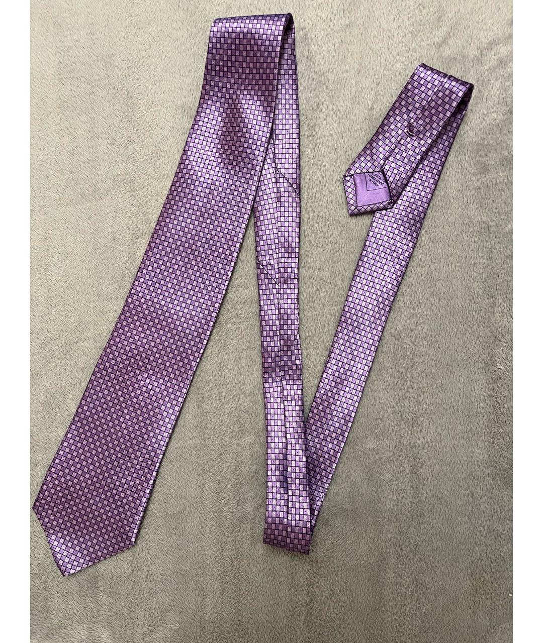 BRIONI Фиолетовый шелковый галстук, фото 2
