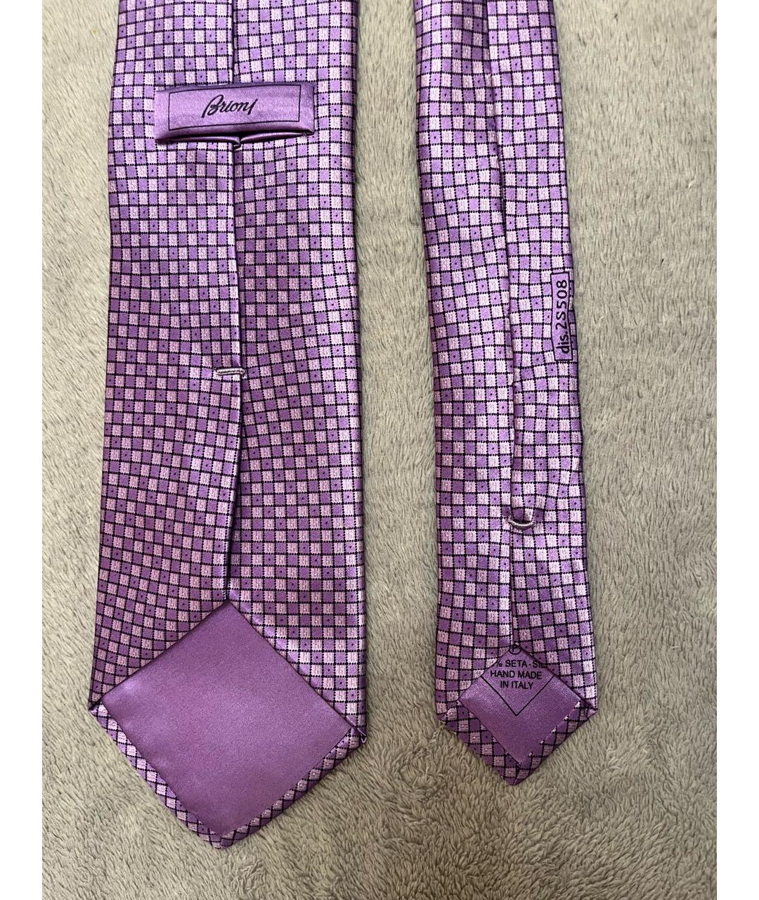 BRIONI Фиолетовый шелковый галстук, фото 4