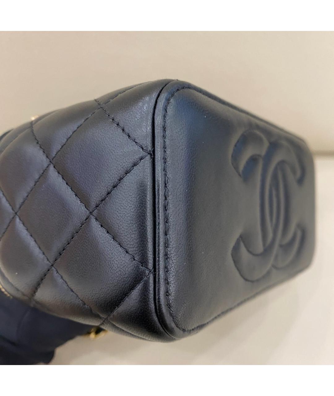 CHANEL Черная кожаная сумка через плечо, фото 6