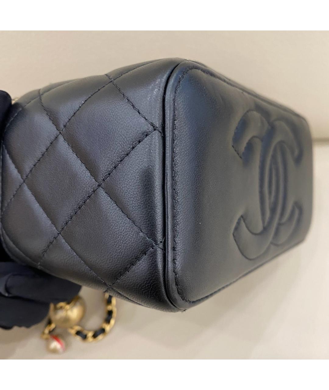 CHANEL Черная кожаная сумка через плечо, фото 7