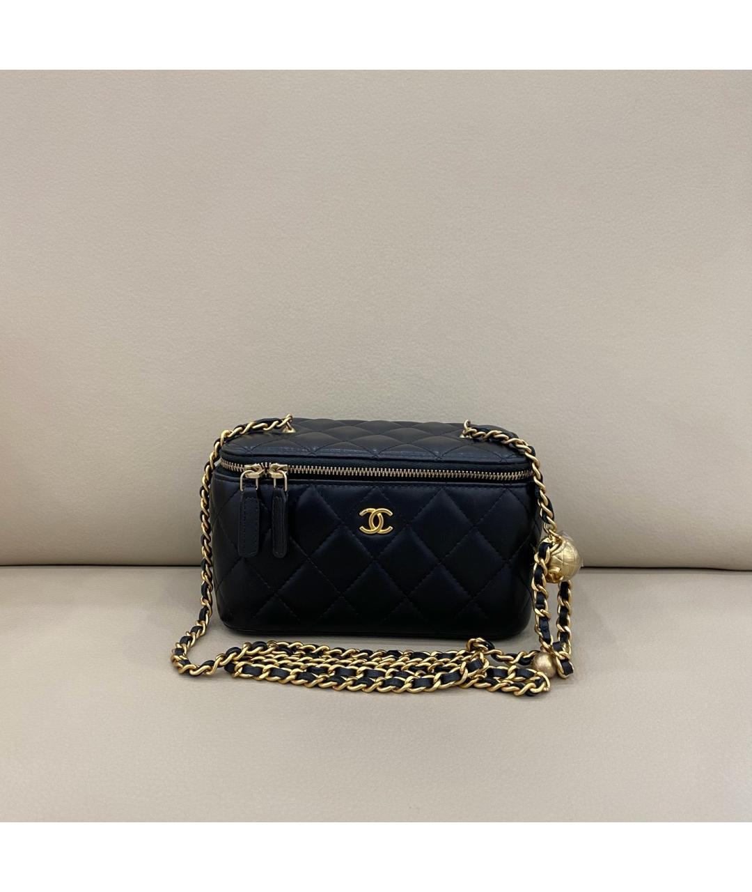 CHANEL Черная кожаная сумка через плечо, фото 10