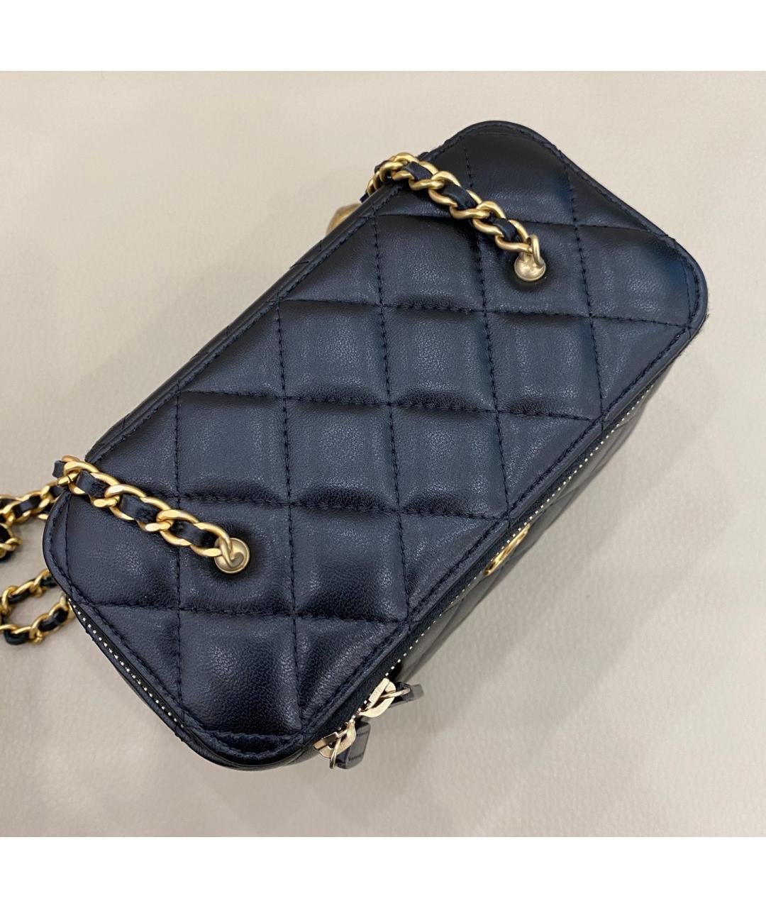 CHANEL Черная кожаная сумка через плечо, фото 8