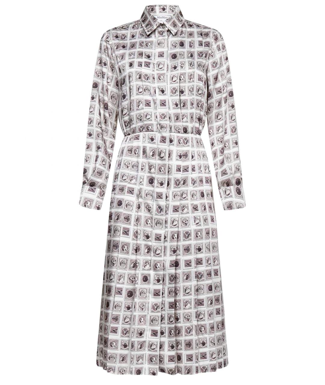 MAX MARA Серое полиэстеровое коктейльное платье, фото 1