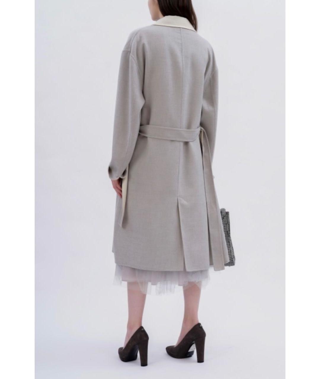FABIANA FILIPPI Серое шерстяное пальто, фото 3