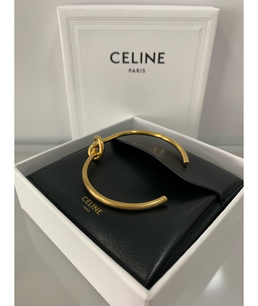 CELINE Золотой металлический браслет, фото 3
