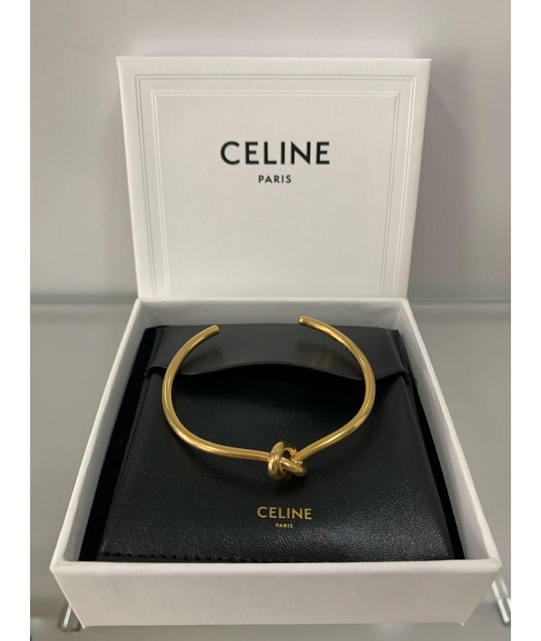 CELINE Золотой металлический браслет, фото 6