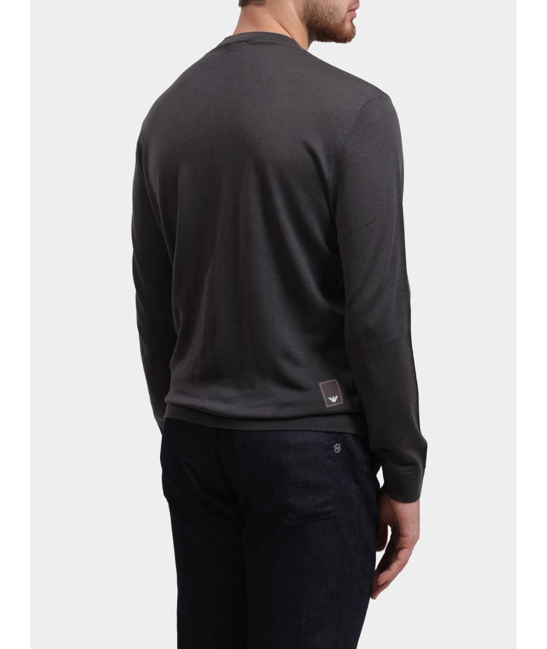 EMPORIO ARMANI Серый шерстяной джемпер / свитер, фото 5