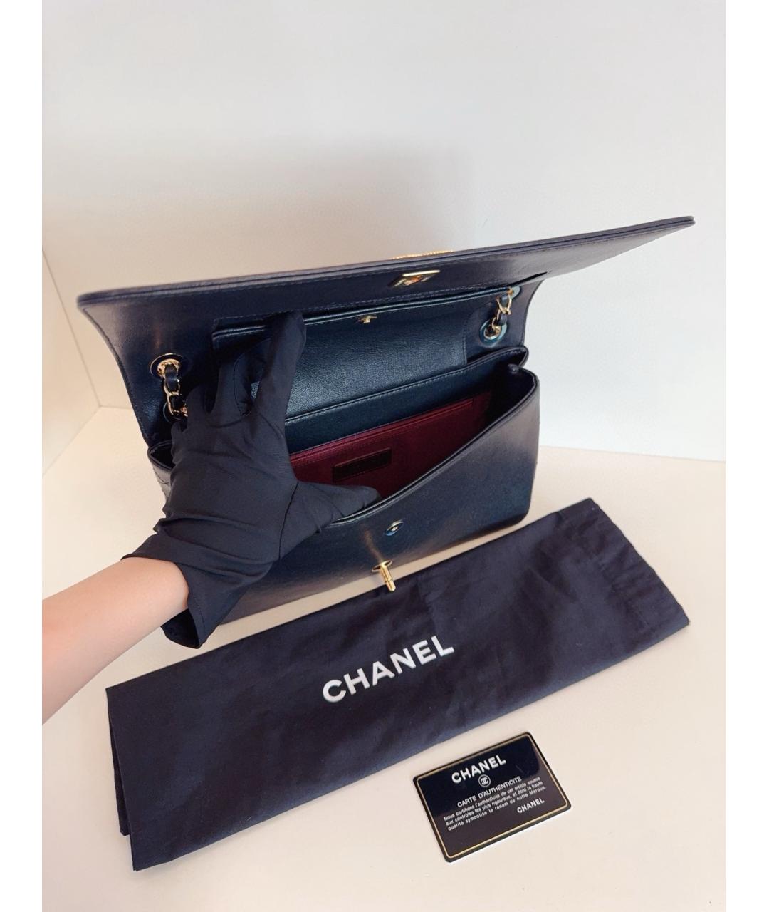 CHANEL Черная кожаная сумка через плечо, фото 8