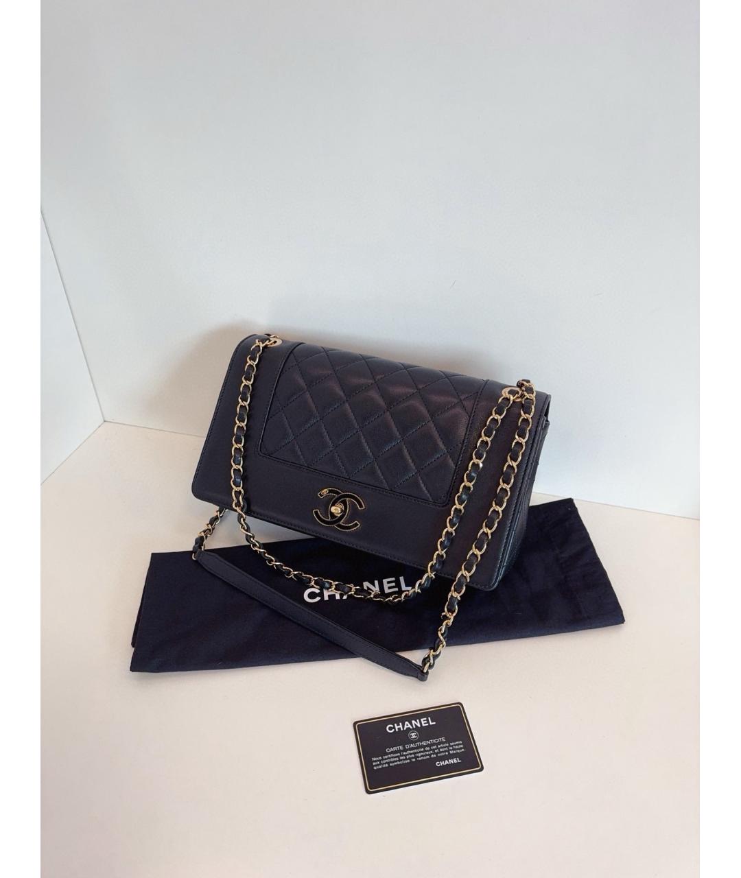 CHANEL Черная кожаная сумка через плечо, фото 2