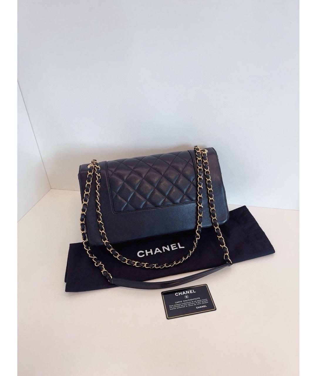 CHANEL Черная кожаная сумка через плечо, фото 3