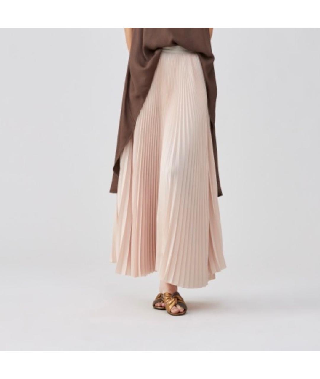 FABIANA FILIPPI Бежевая полиэстеровая юбка макси, фото 2