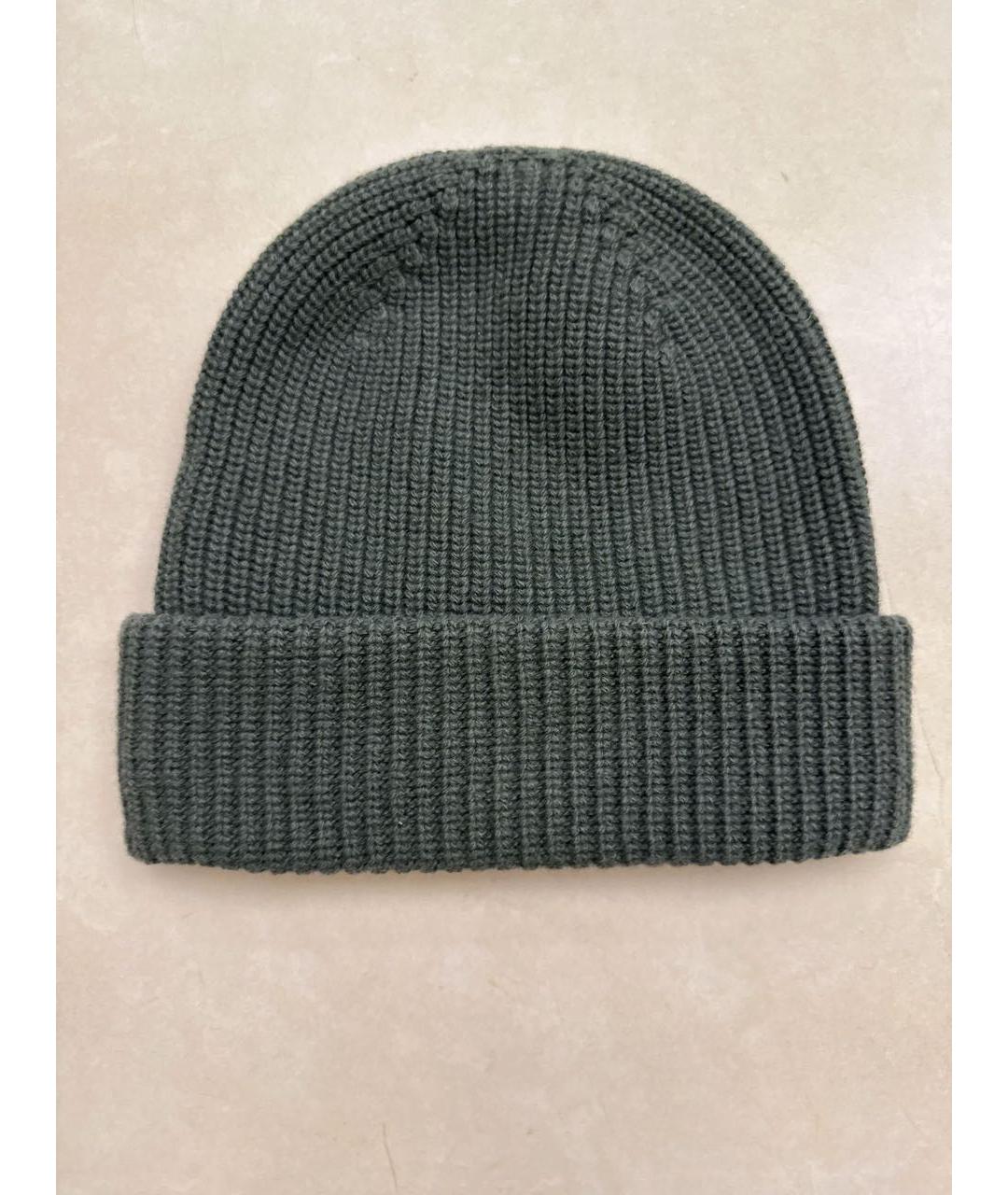 WEEKEND MAX MARA Хаки шерстяная шапка, фото 4