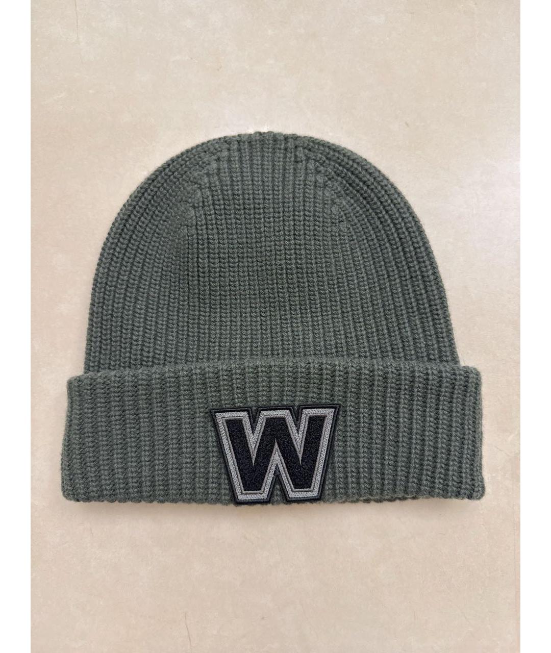 WEEKEND MAX MARA Хаки шерстяная шапка, фото 3