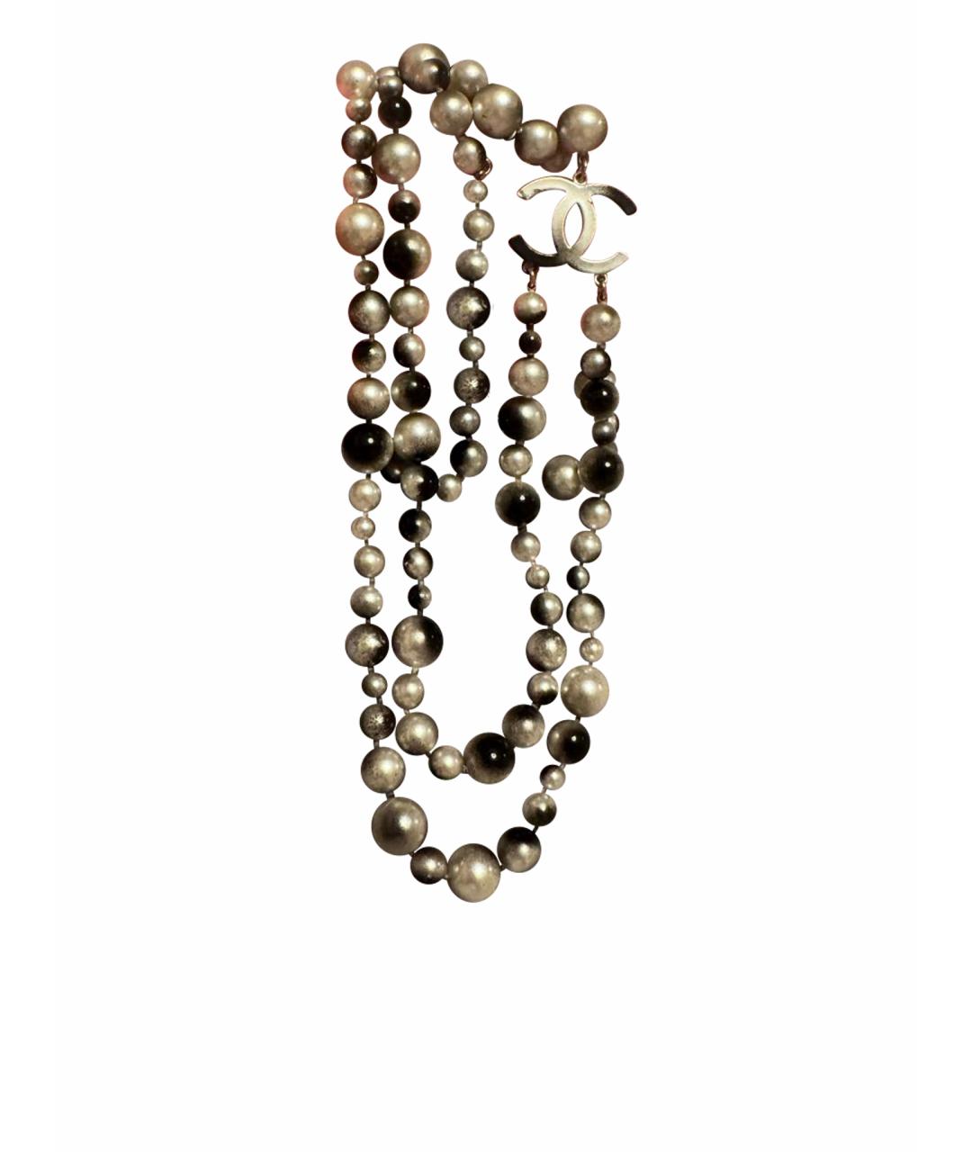 CHANEL Серое колье, фото 1