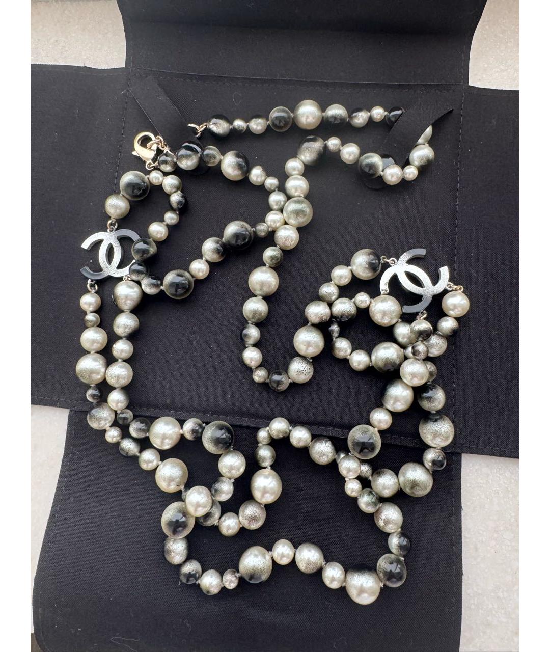 CHANEL Серое колье, фото 2