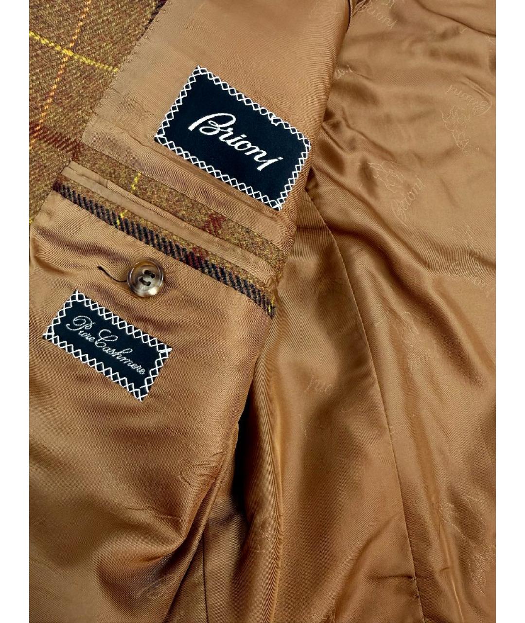 BRIONI Коричневый кашемировый пиджак, фото 6