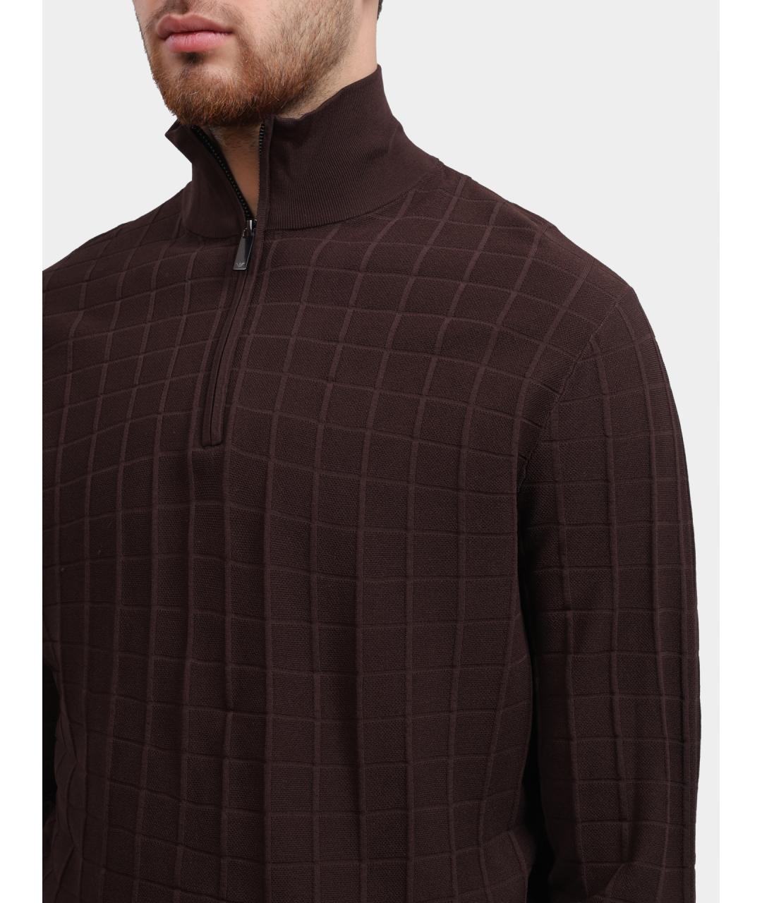 EMPORIO ARMANI Коричневый джемпер / свитер, фото 4