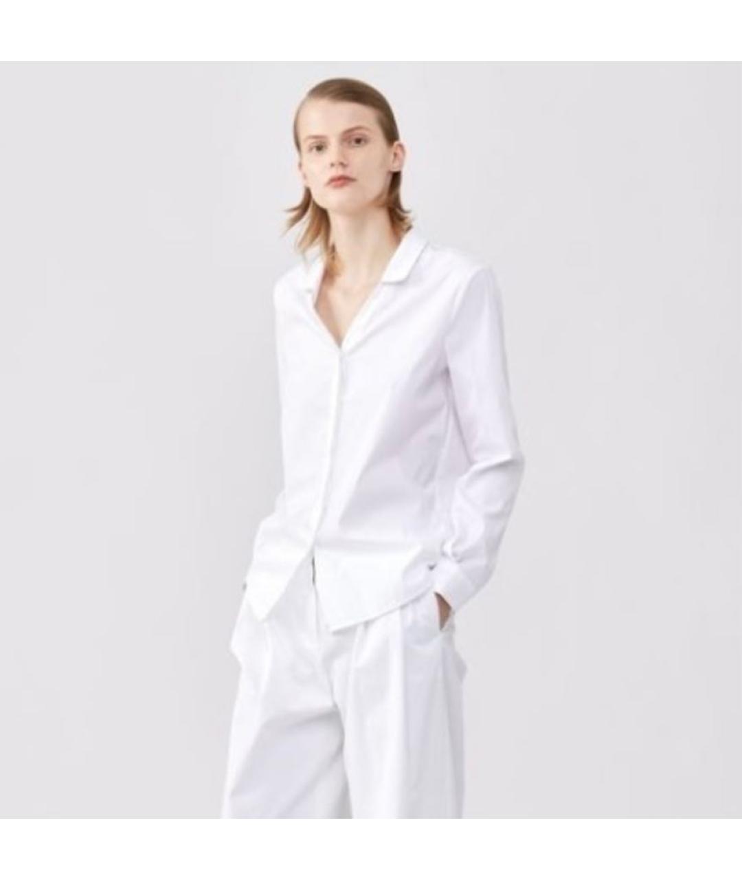 FABIANA FILIPPI Белая хлопко-эластановая рубашка, фото 2