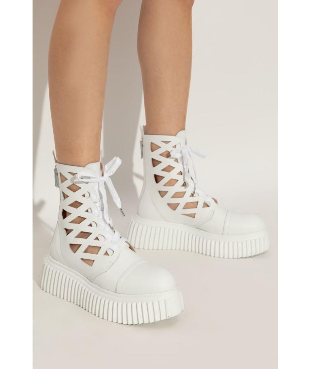 AGL Бежевые кожаные ботинки, фото 6