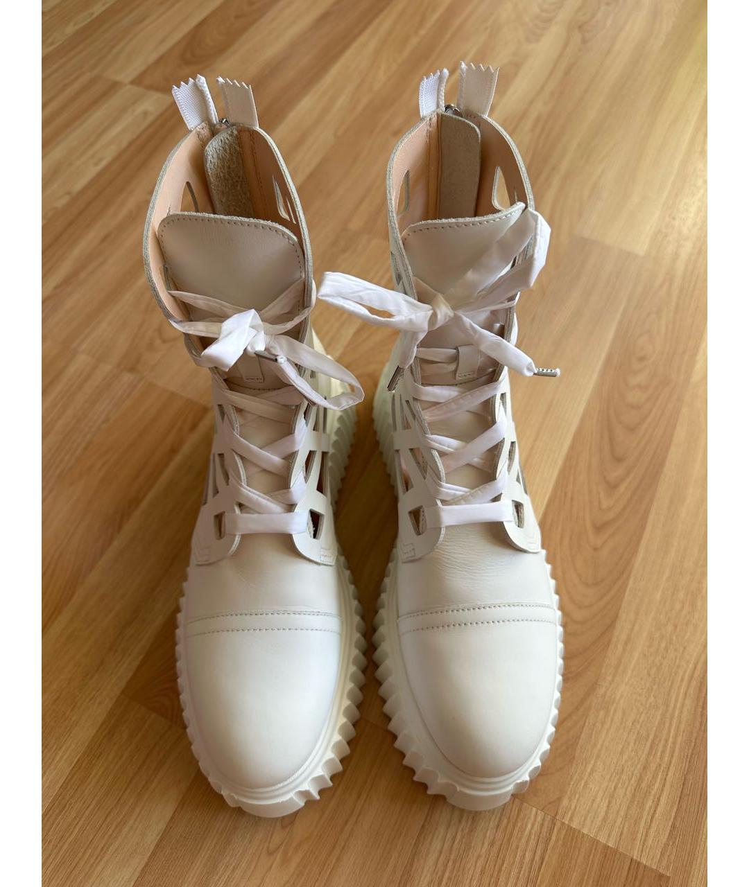 AGL Бежевые кожаные ботинки, фото 2