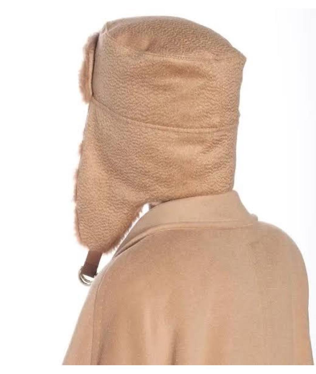 MAX MARA Коричневая шерстяная шапка, фото 2